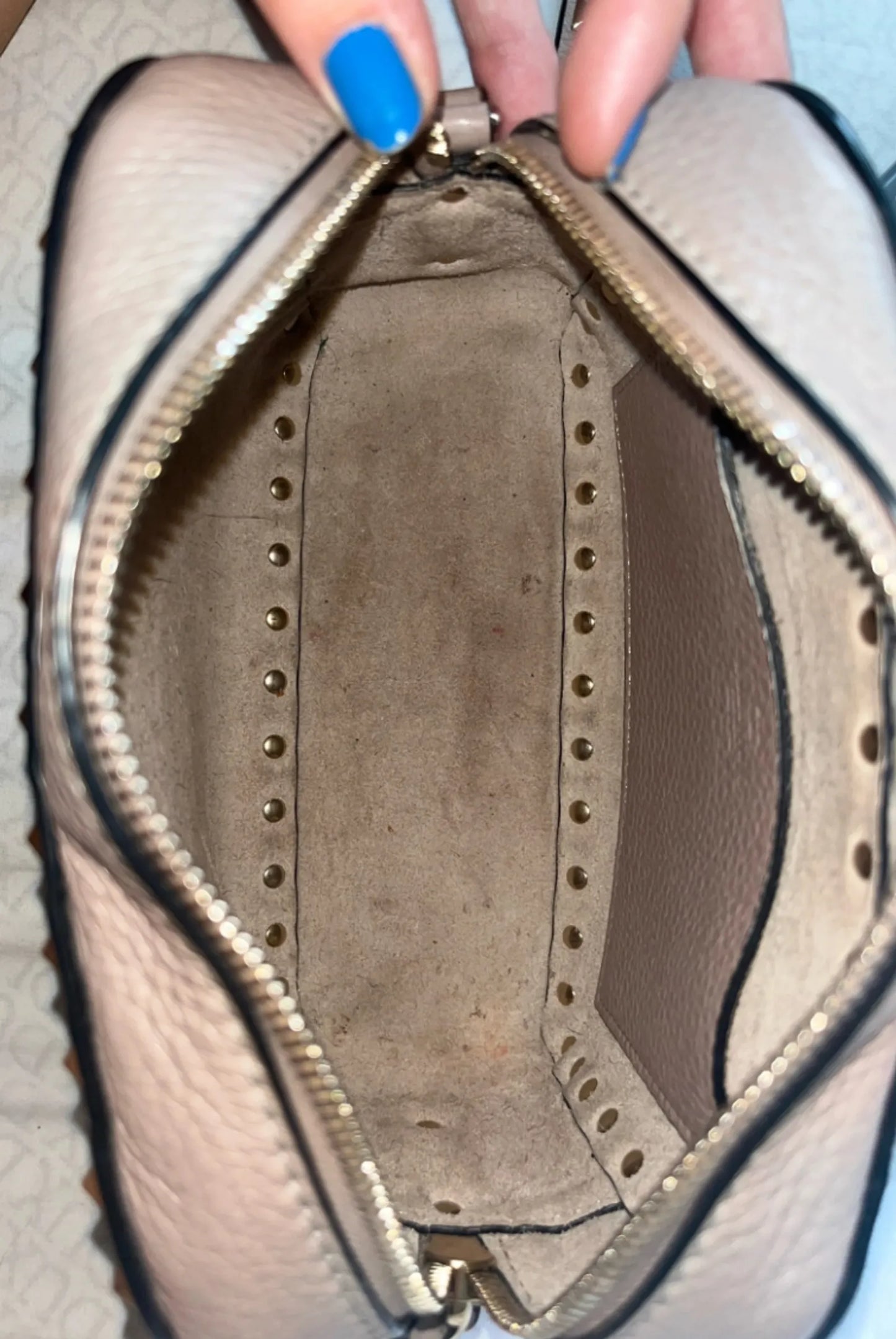 Valentino Small Rockstud Grainy Leather Shoulder bag