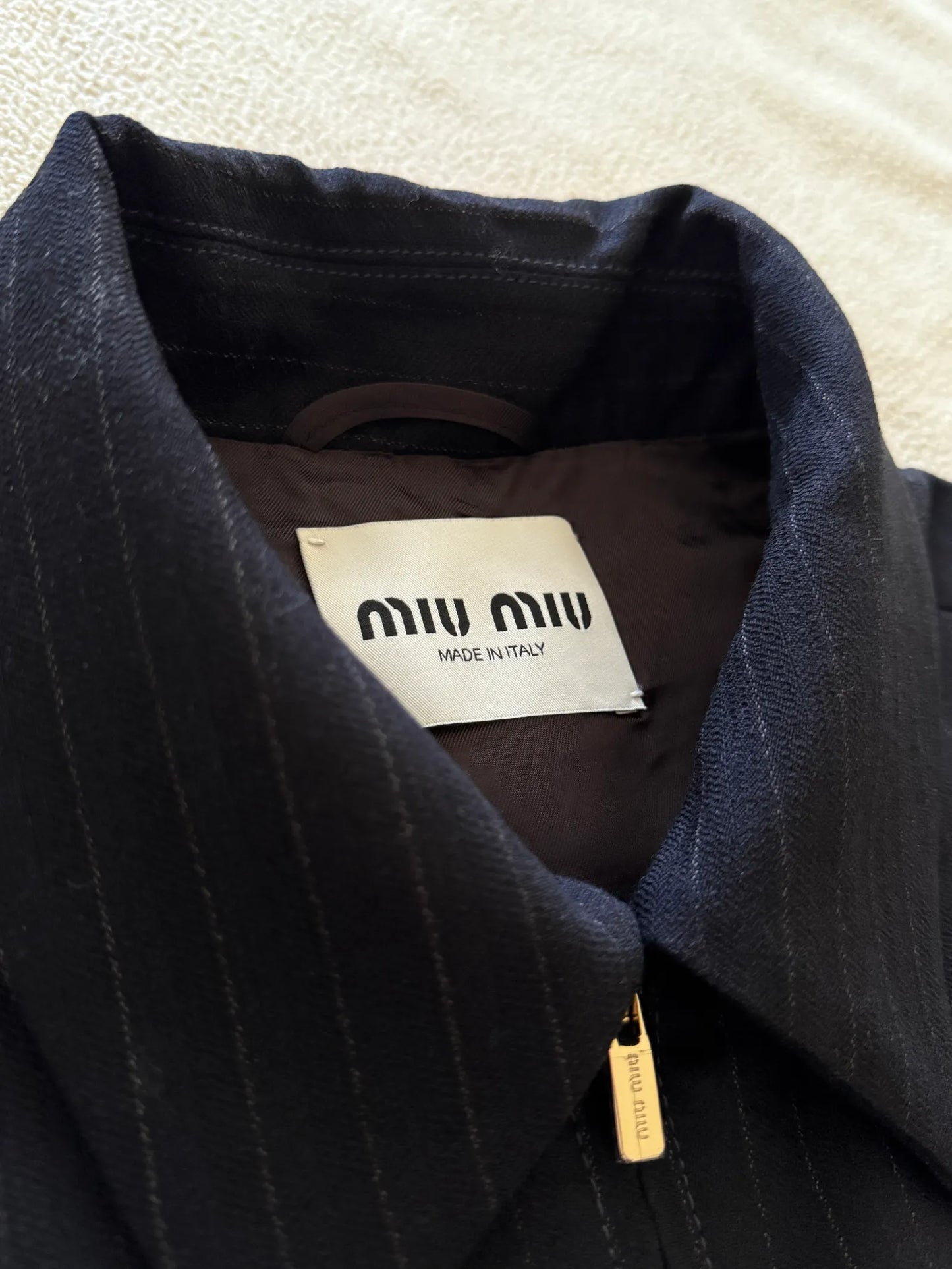 Miu Miu Logo Wool Jacket