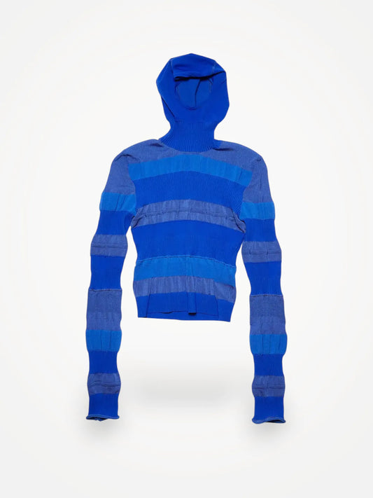 Acne Studios Mixed Ribbed High Neck Hoodie Turtleneck