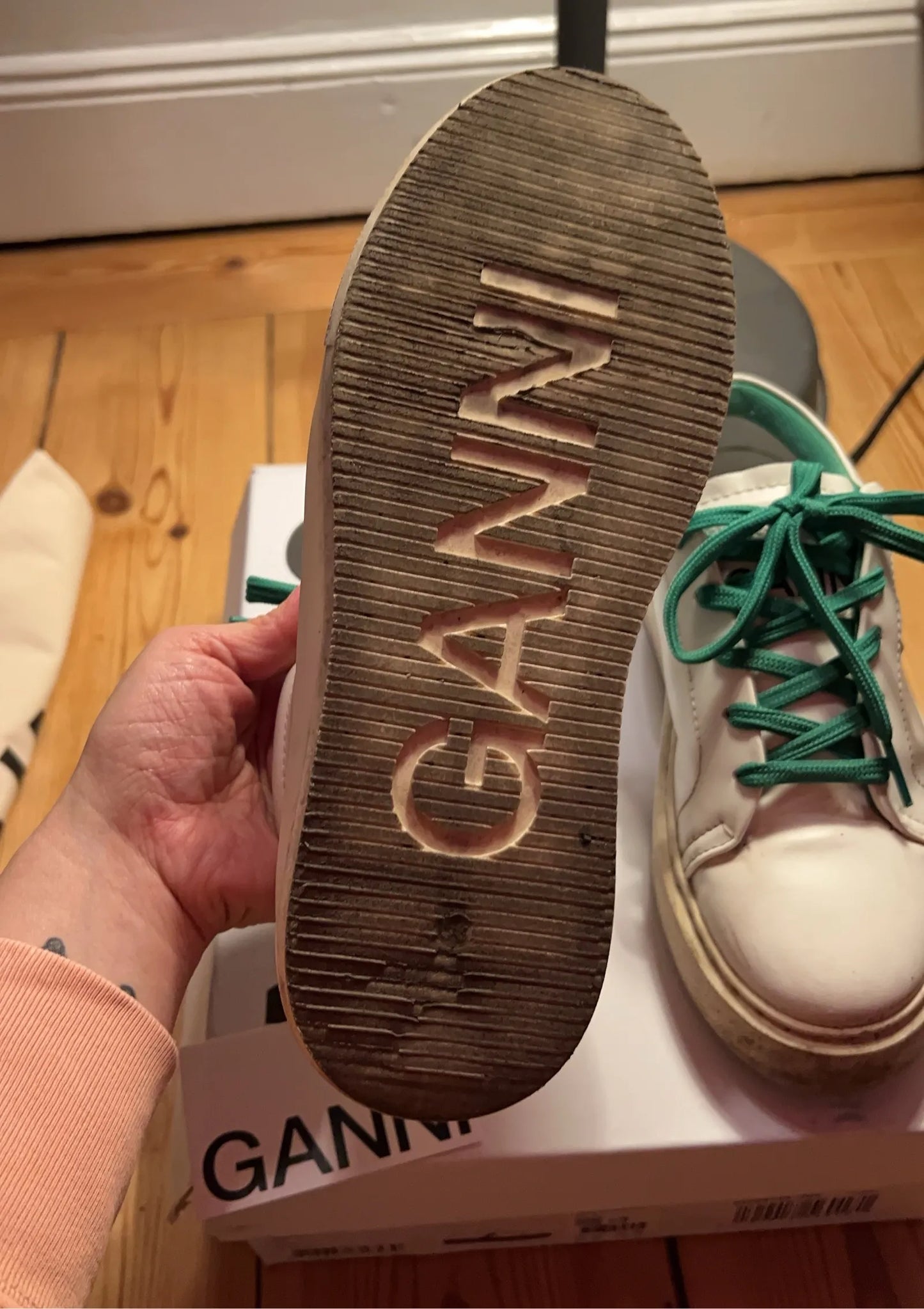 Ganni Kelly Green Sneakers