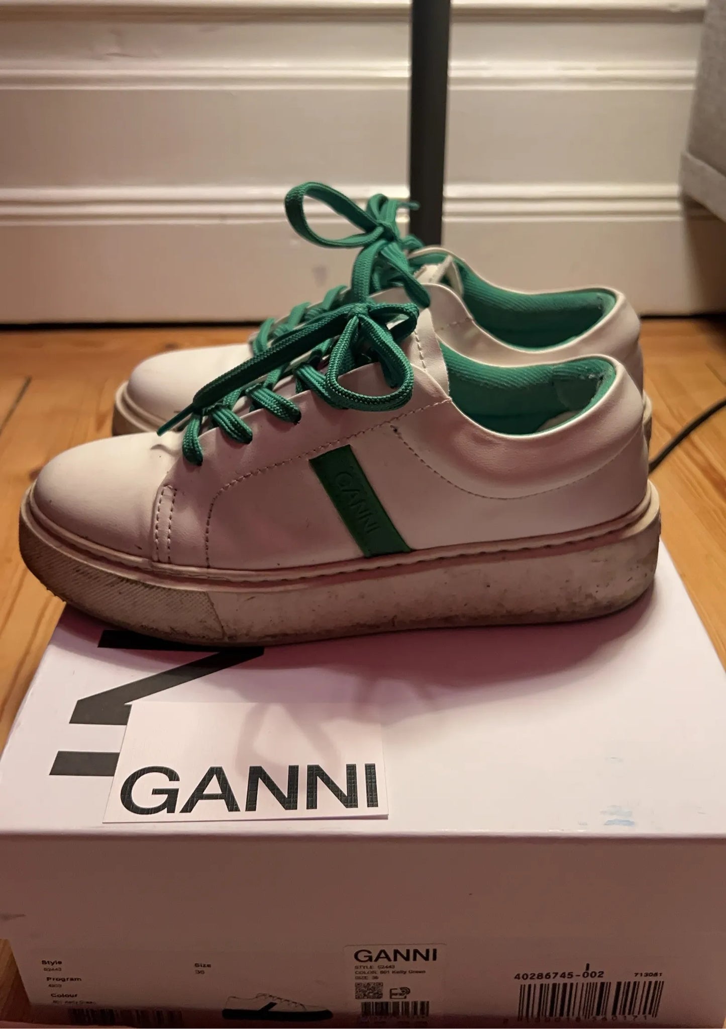 Ganni Kelly Green Sneakers