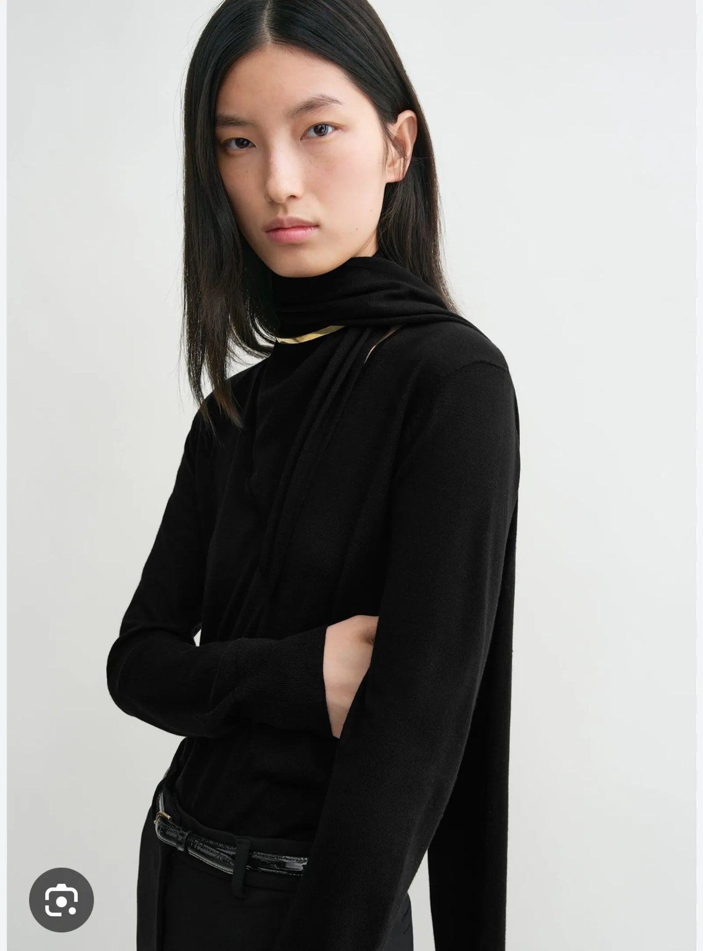 Toteme Draped Fine Knit Sweater