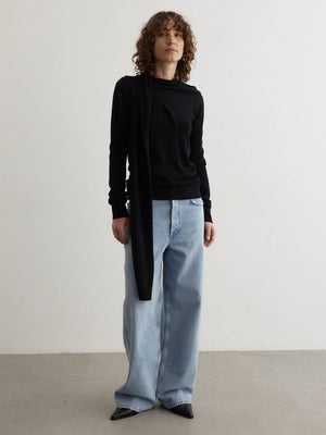 Toteme Draped Fine Knit Sweater
