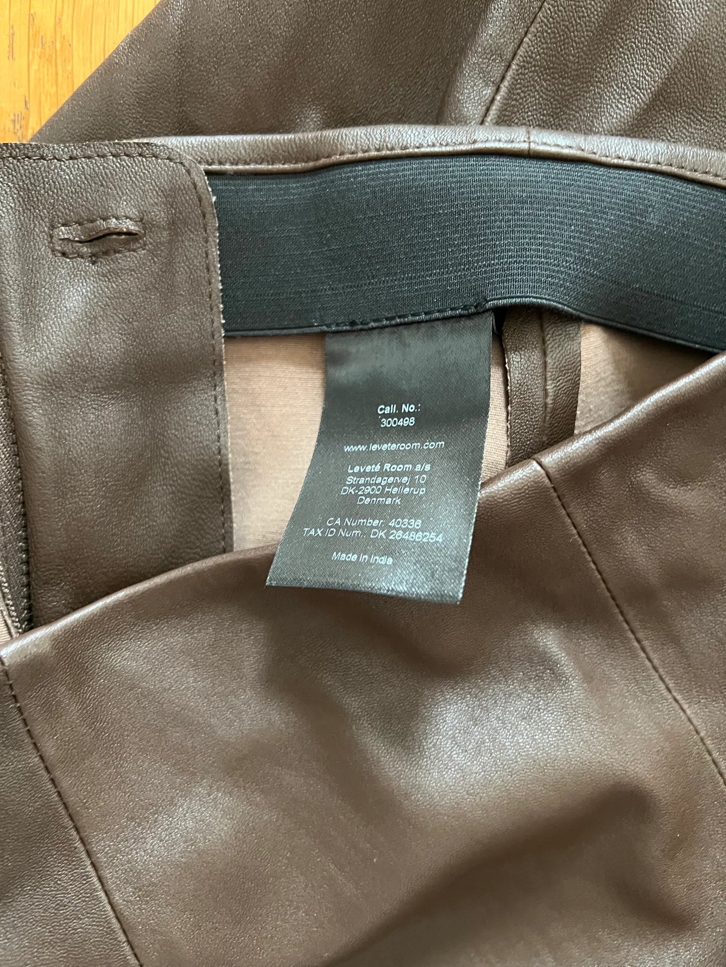 Levete Room Gloria 1 Leatherpants Coffe Brown-skinnbyxor NWOT