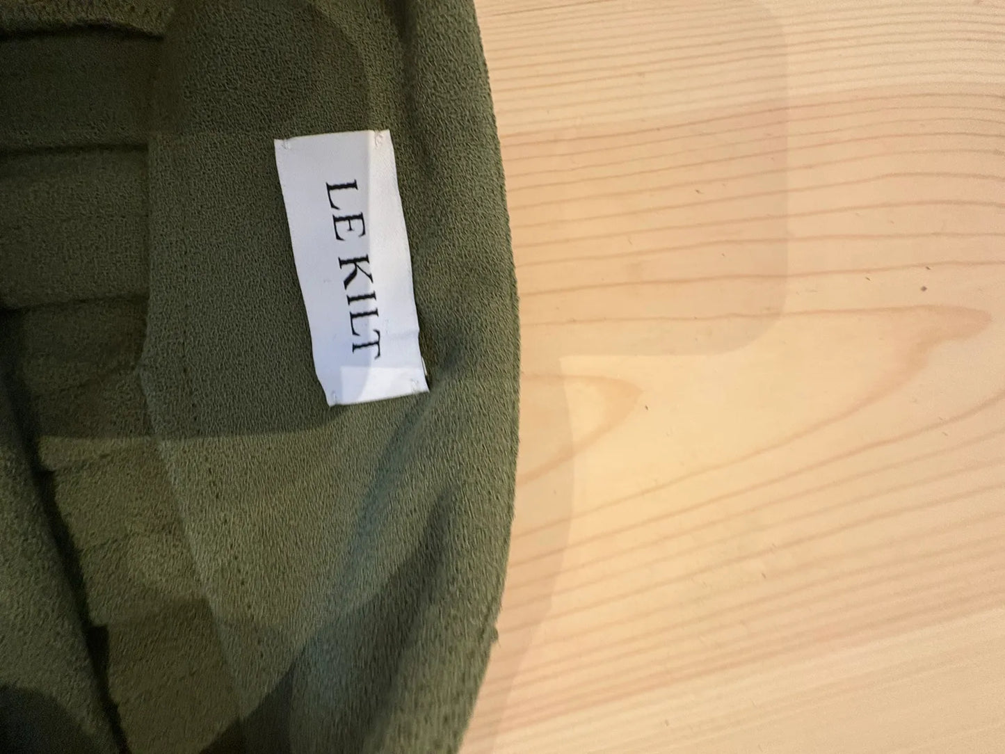 Le Kilt Minikjol I Grön Ull Crepe Skirt