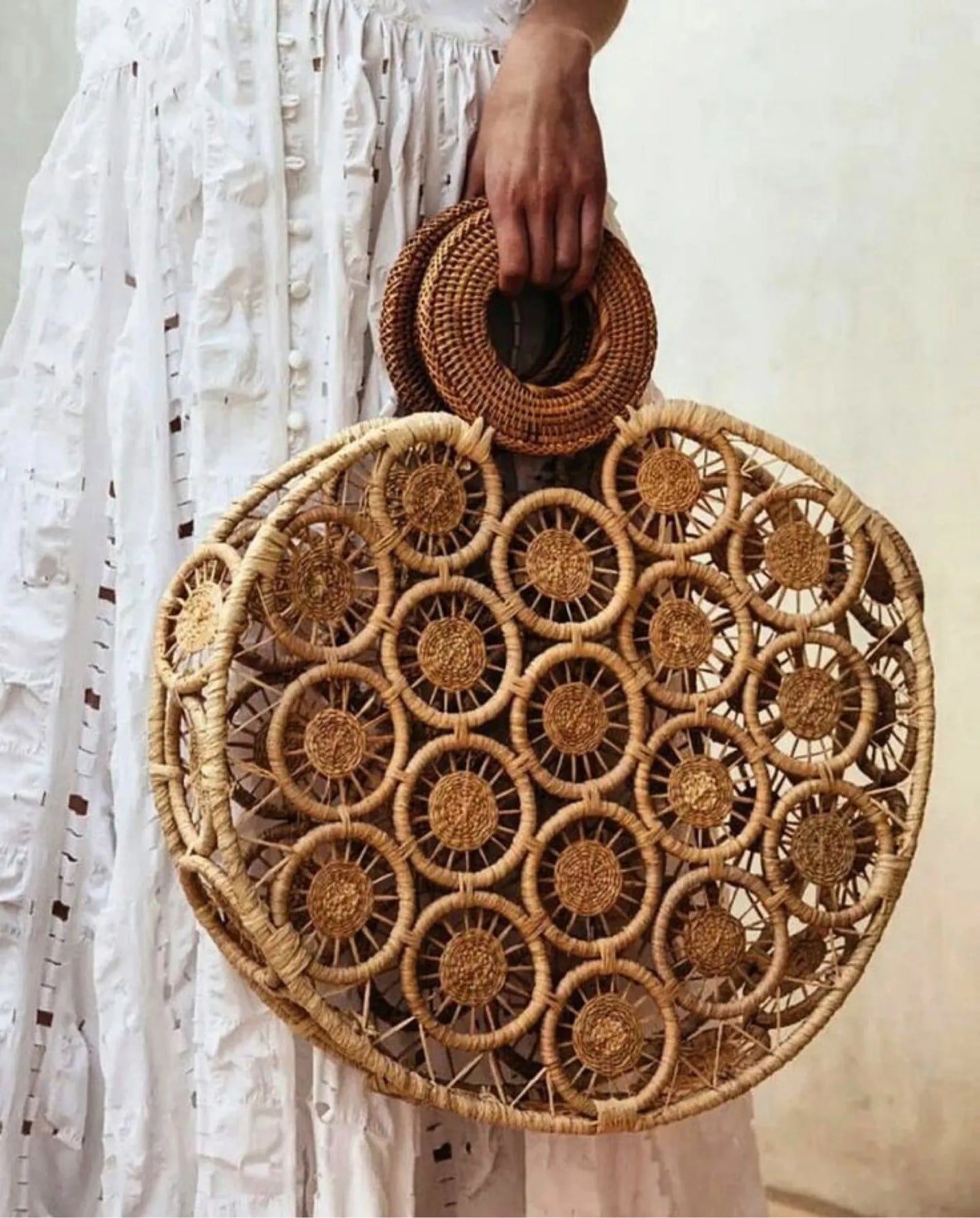 Cult Gaia Stella Straw Handbag