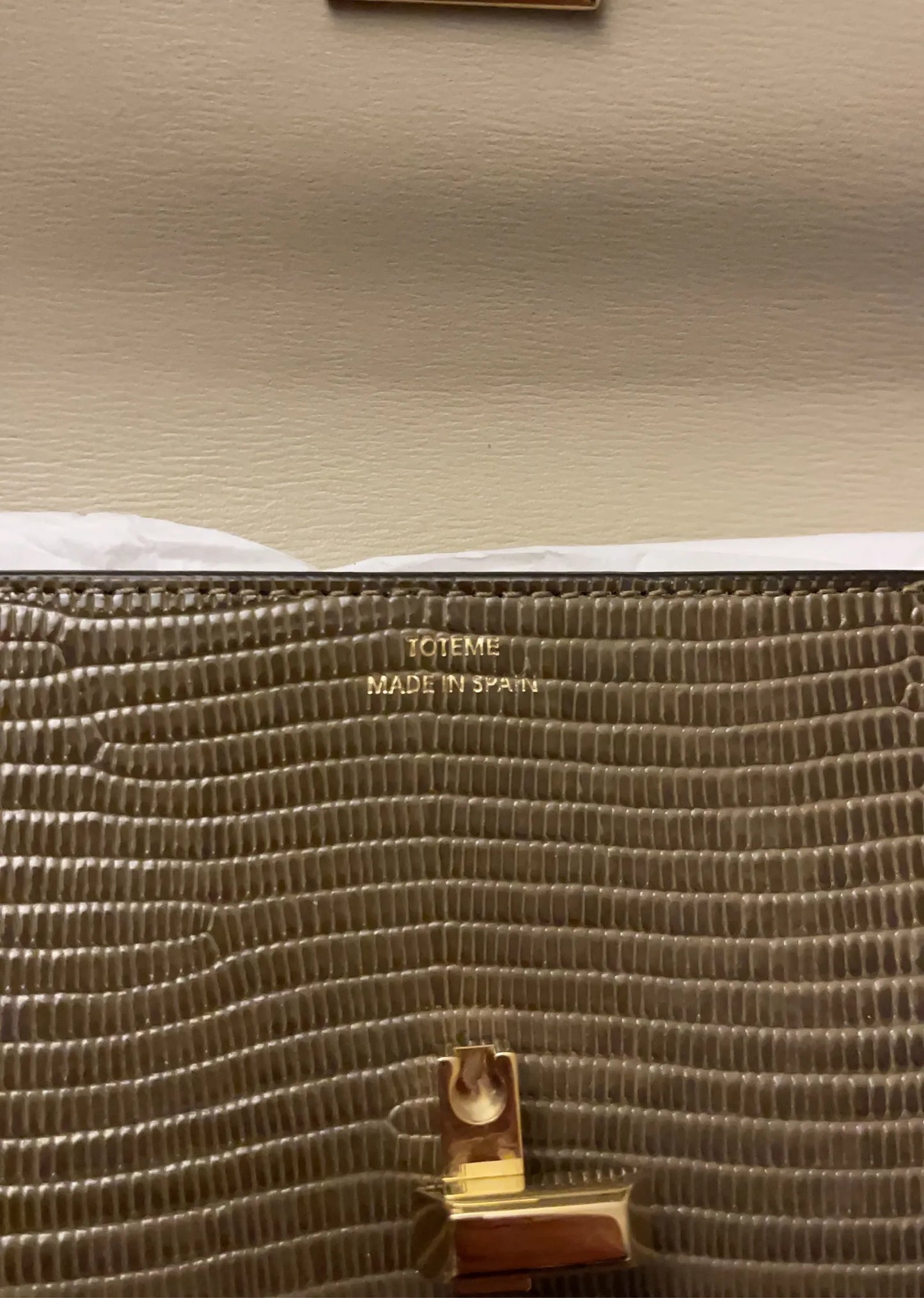 Toteme T-lock Lizard-effect Leather Wallet Wallet