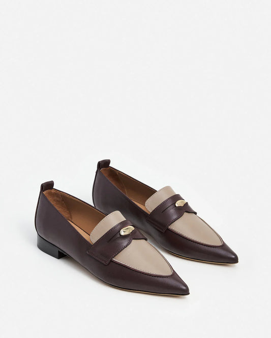 Flattered Penelope Brown-skinnloafers NWOT