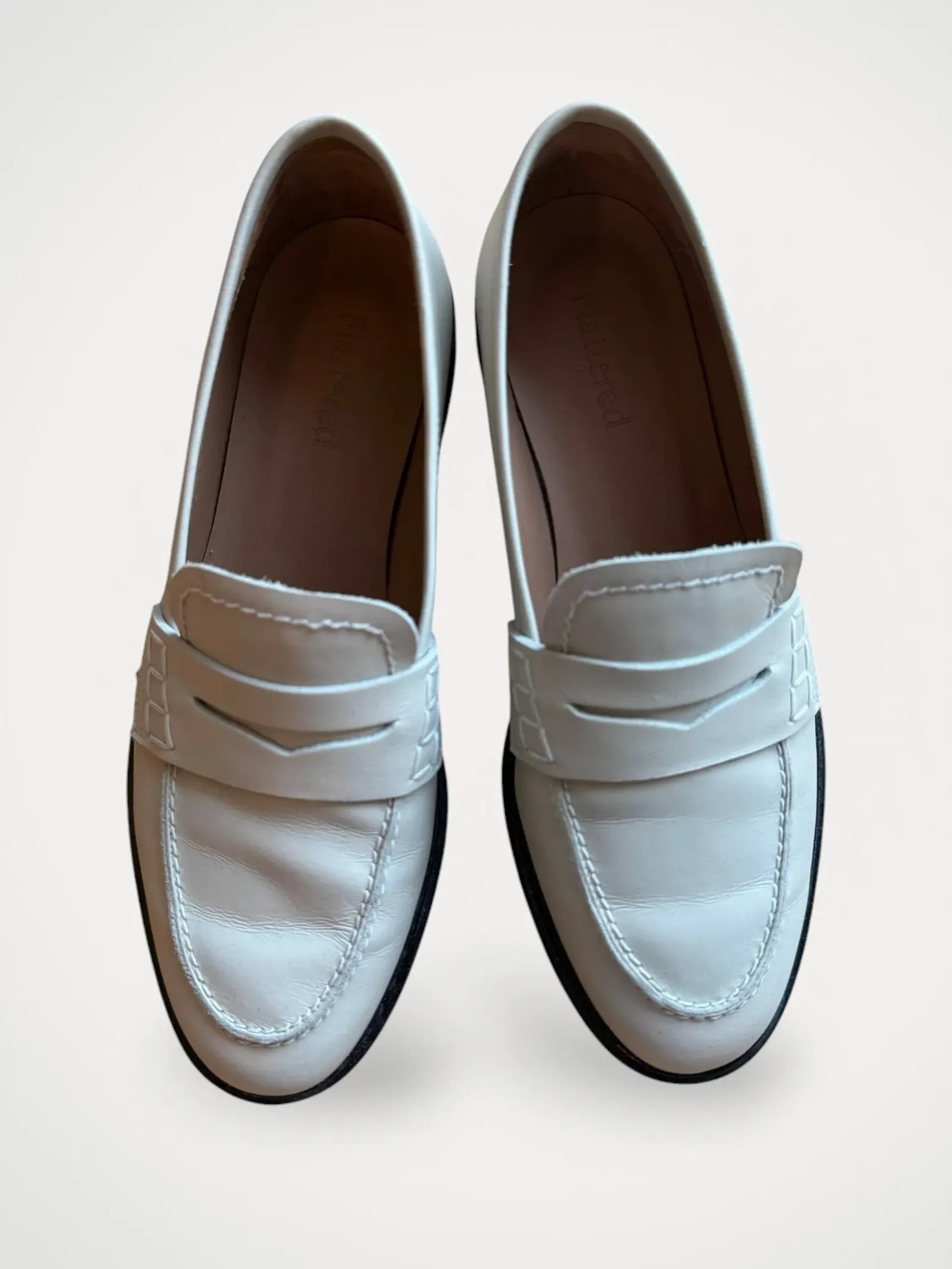 Flattered Sara Leather Creme Loafers