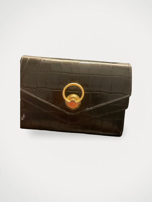 Mulberry Amberley Medium Wallet Black Embossed-skinnplånbok