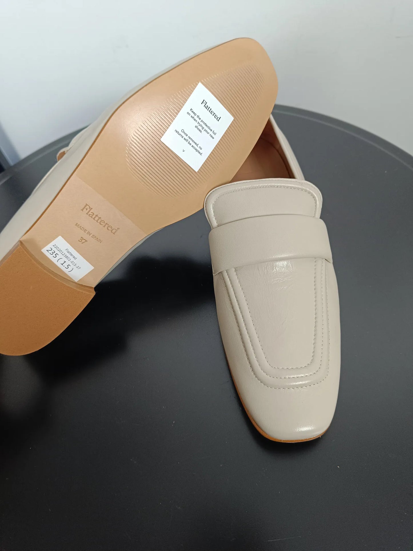 Flattered Vivienne Creme Leather Loafers