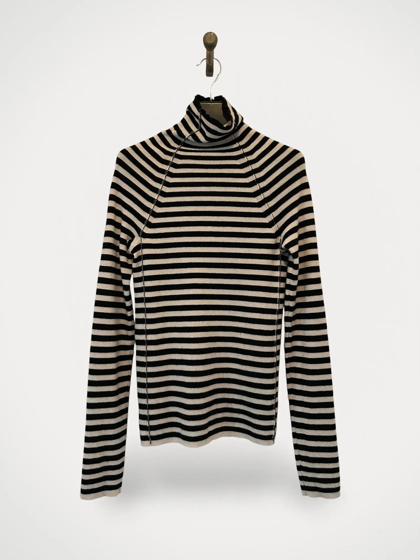 Dagmar Striped Merino Turtleneck-ullpolotröja