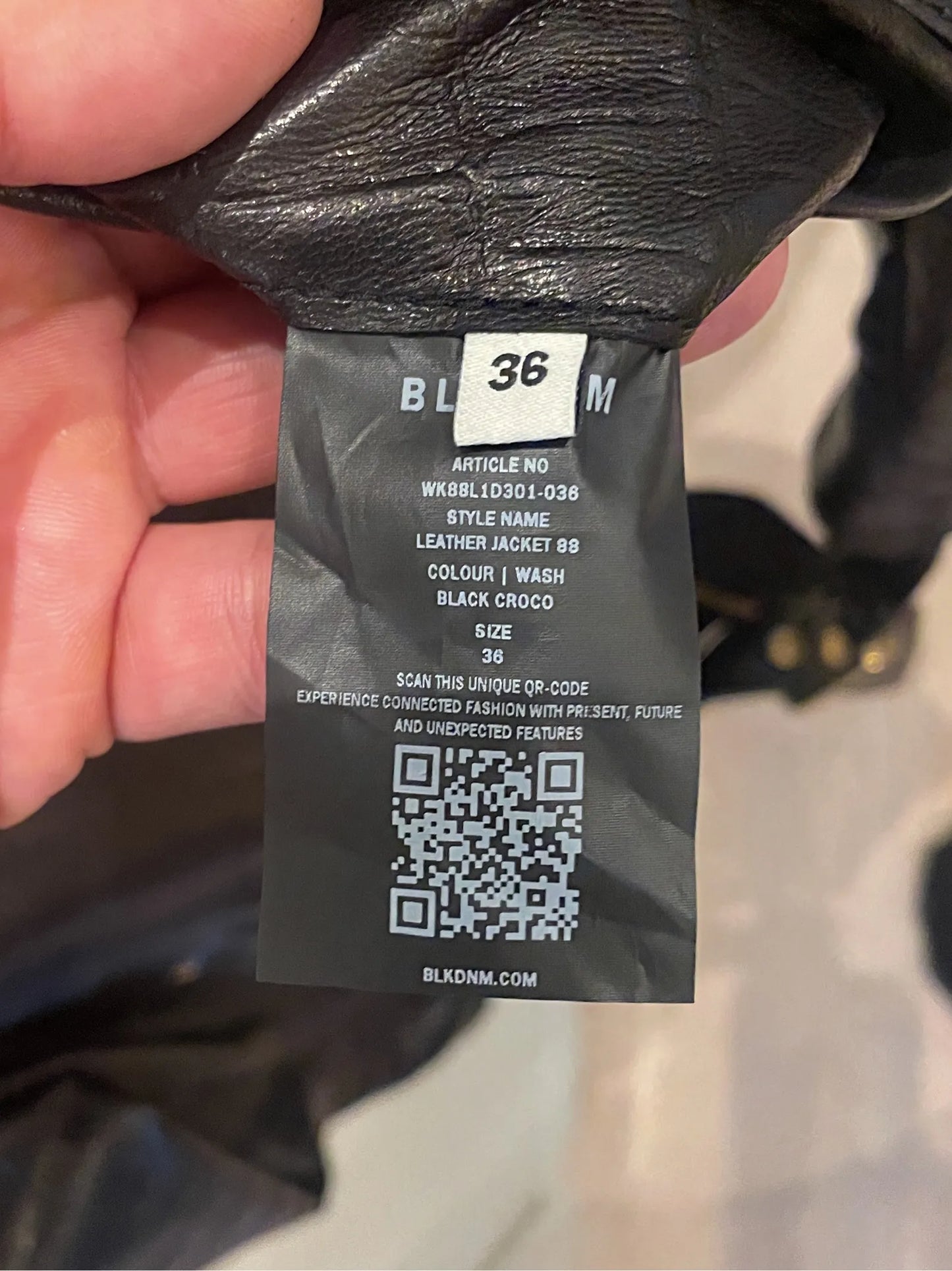 BLK DNM-skinnjacka NWOT