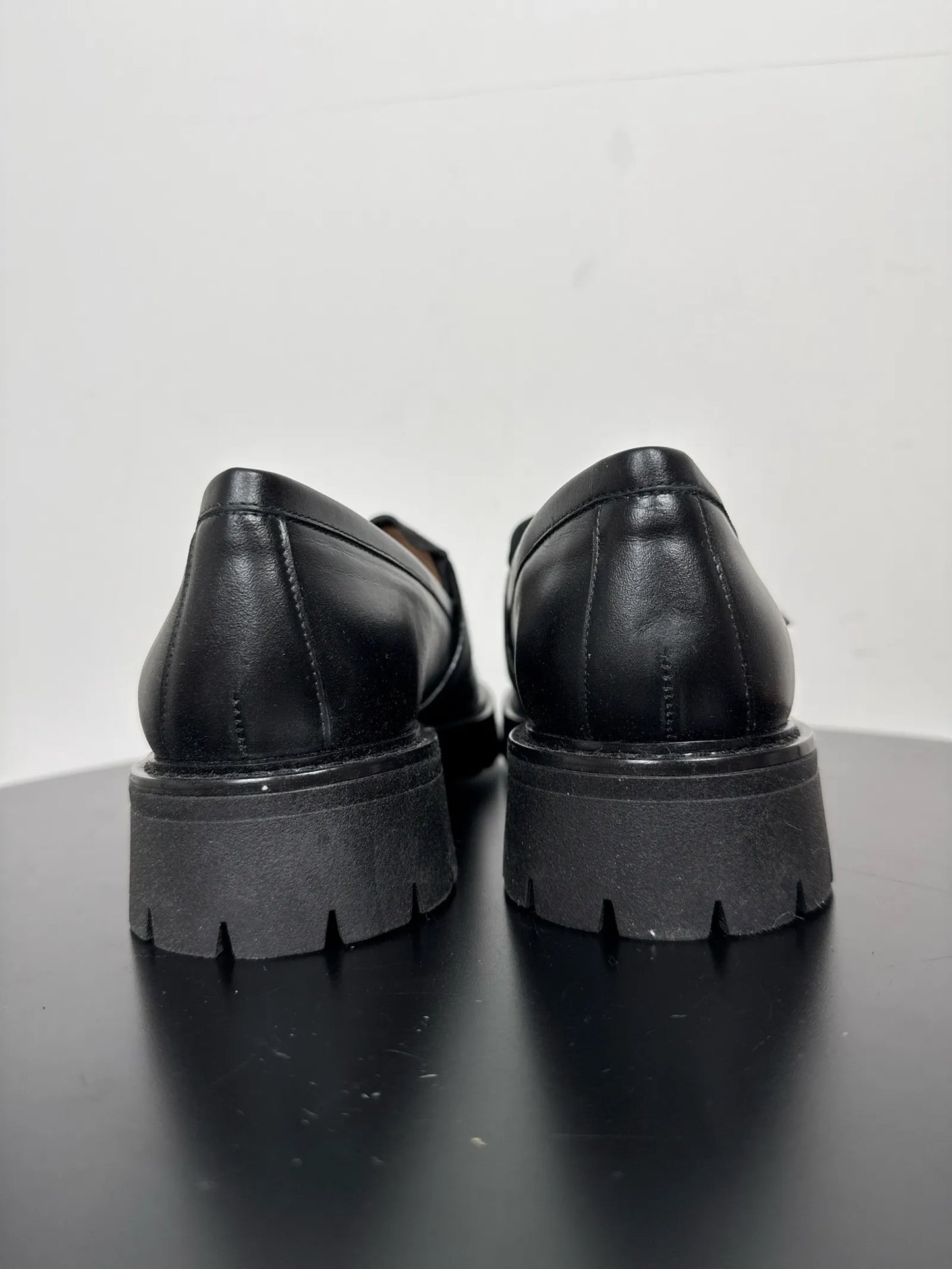 Flattered Stella Black Leather-skinnloafers NWT