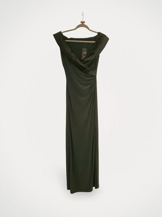 Ralph Lauren Jersey Off-the-shoulder Gown-klänning NWT