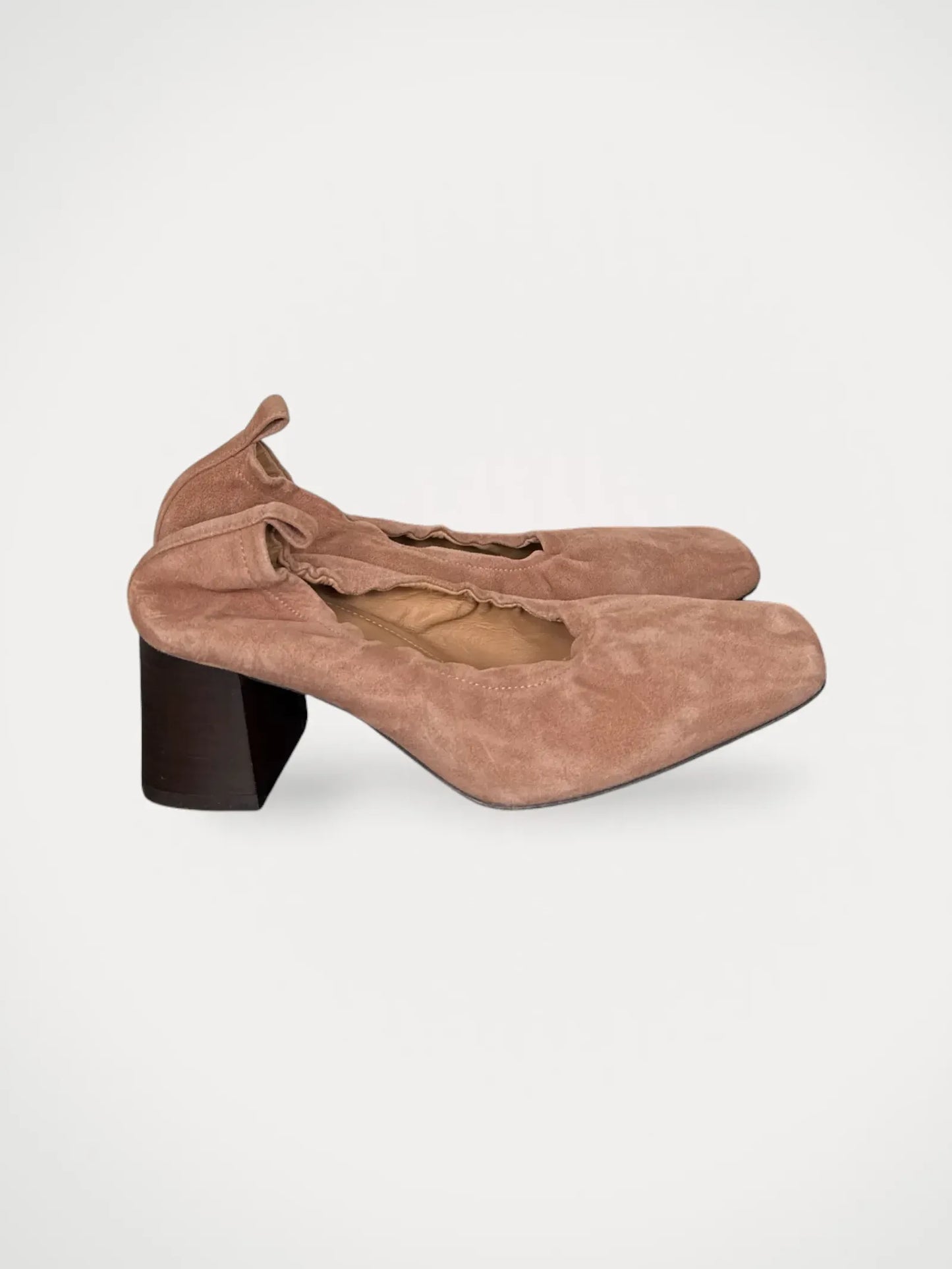 Flattered Ellie Pink Suede-klackar