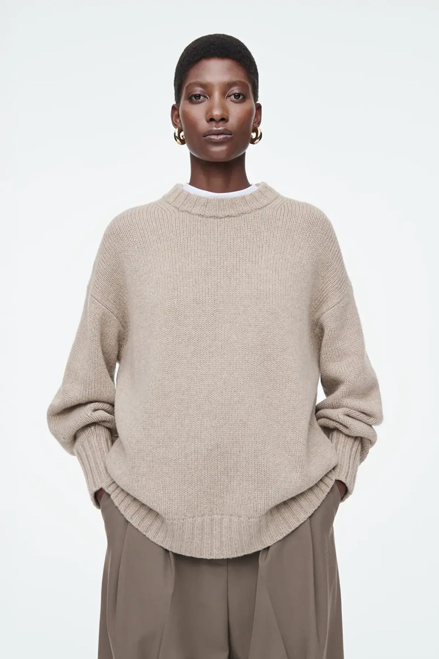 Cos Chunky Pure Cashmere Crew--kashmirtröja