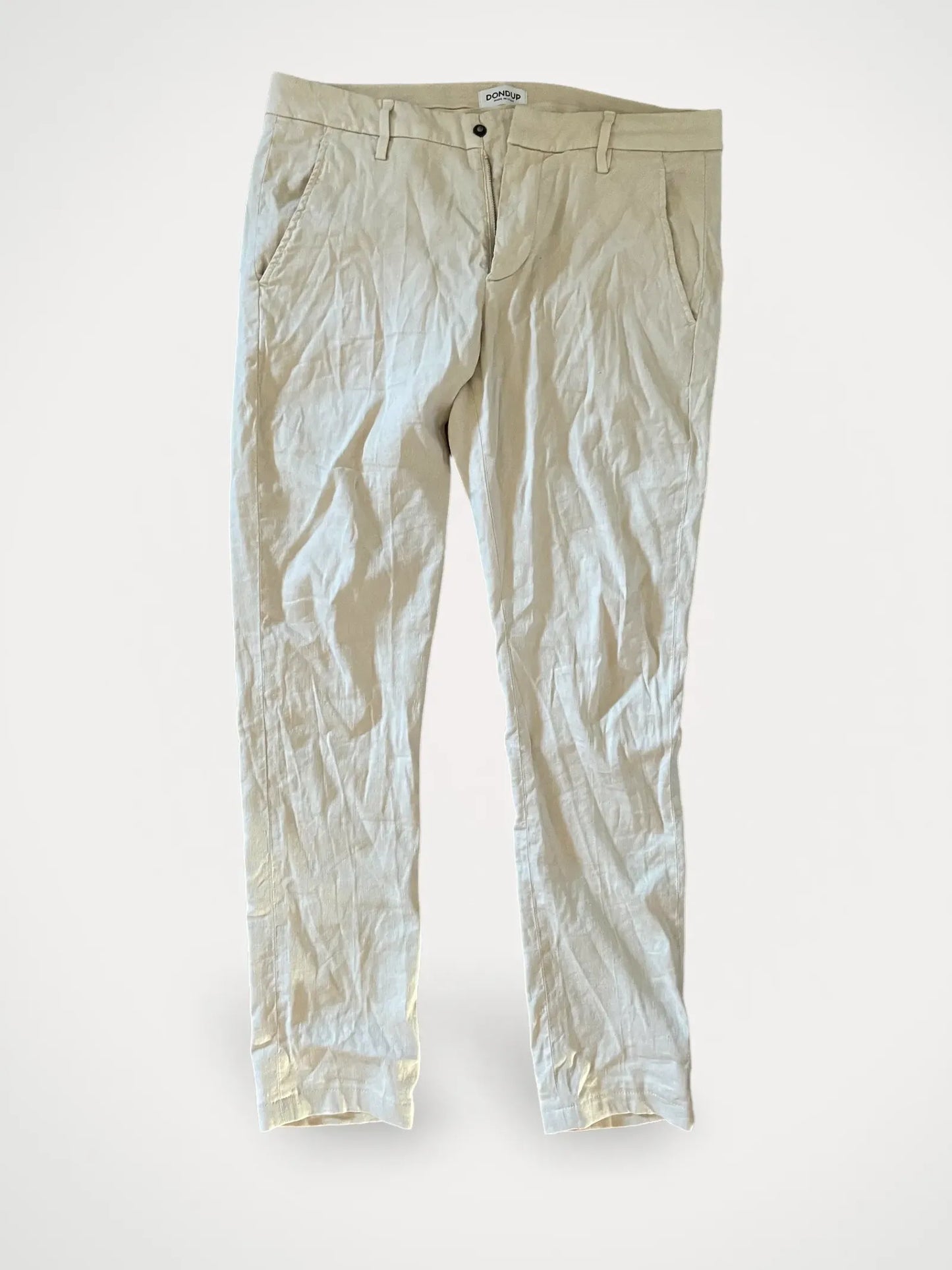 Dondup Gaubert Linen Stretch Light Oat-chinos