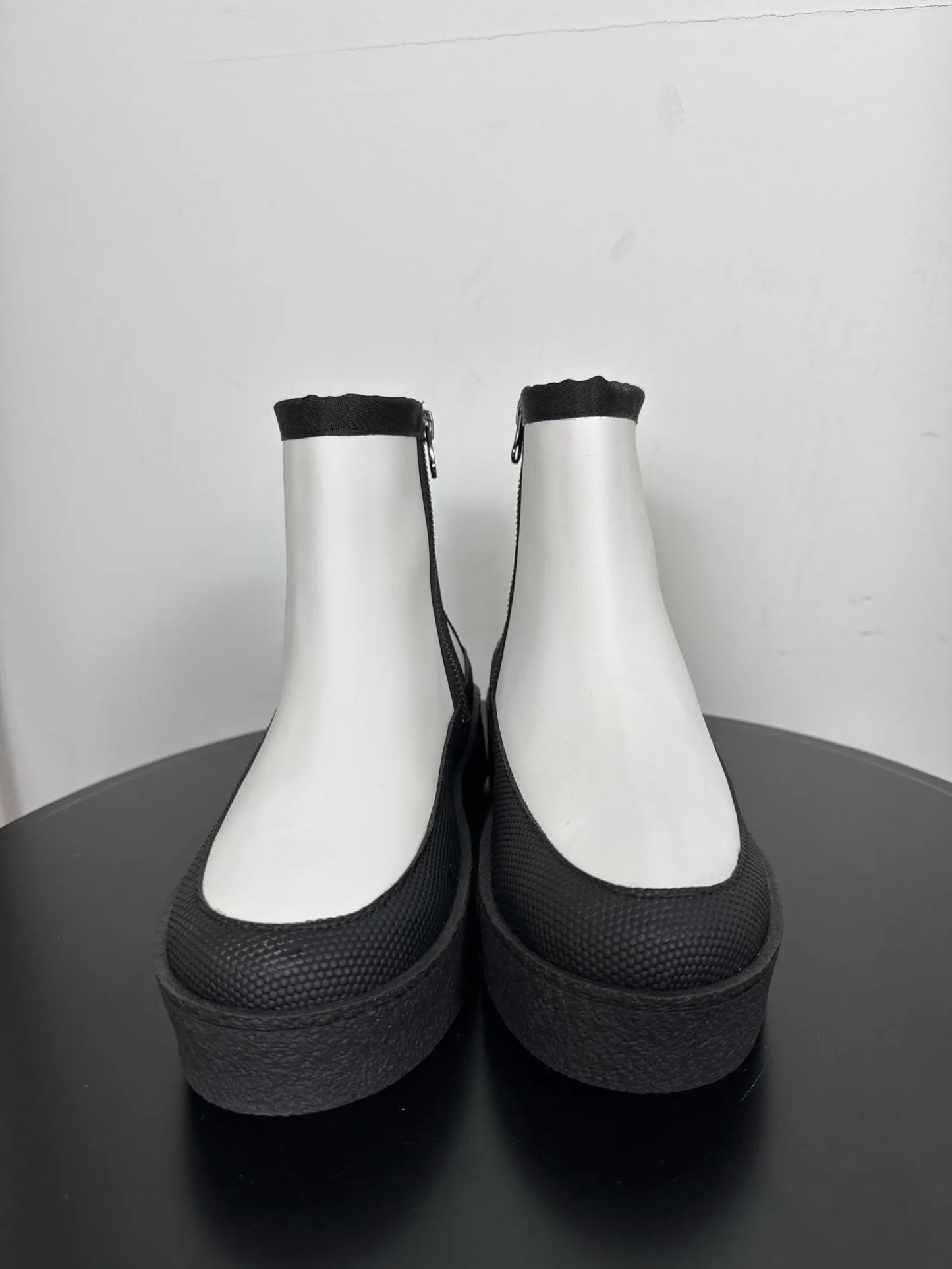 Flattered Aria White Coated Leather Boots