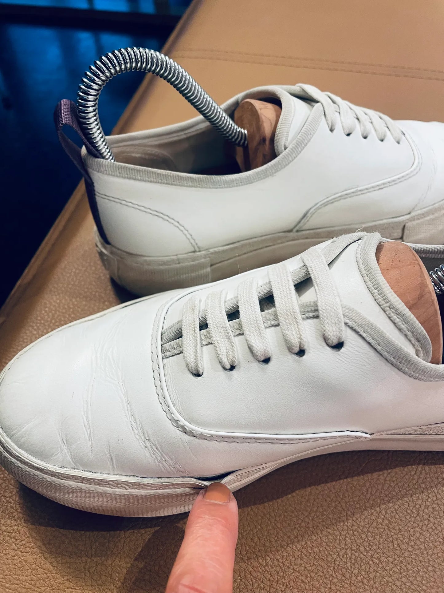 Eytys Mother Leather White-skinnsneakers