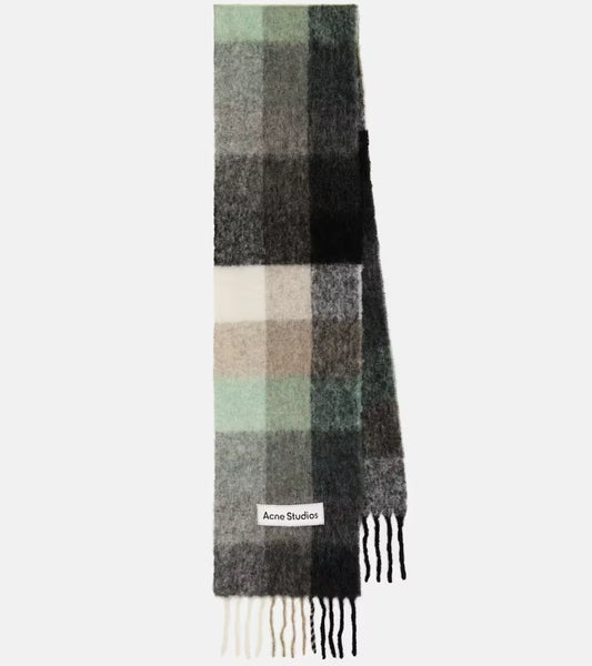 Acne Studios Mohair Checked-ullhalsduk