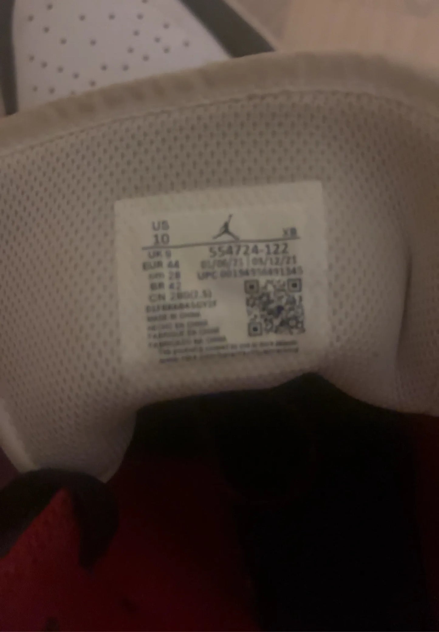 Jordan Air 1 Gym Red Black White Sneakers