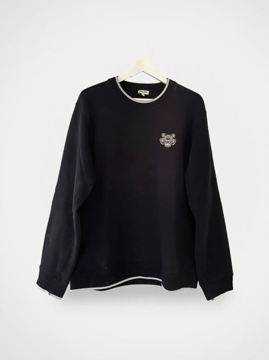 Kenzo Tiger Embroidered Crew-sweatshirt