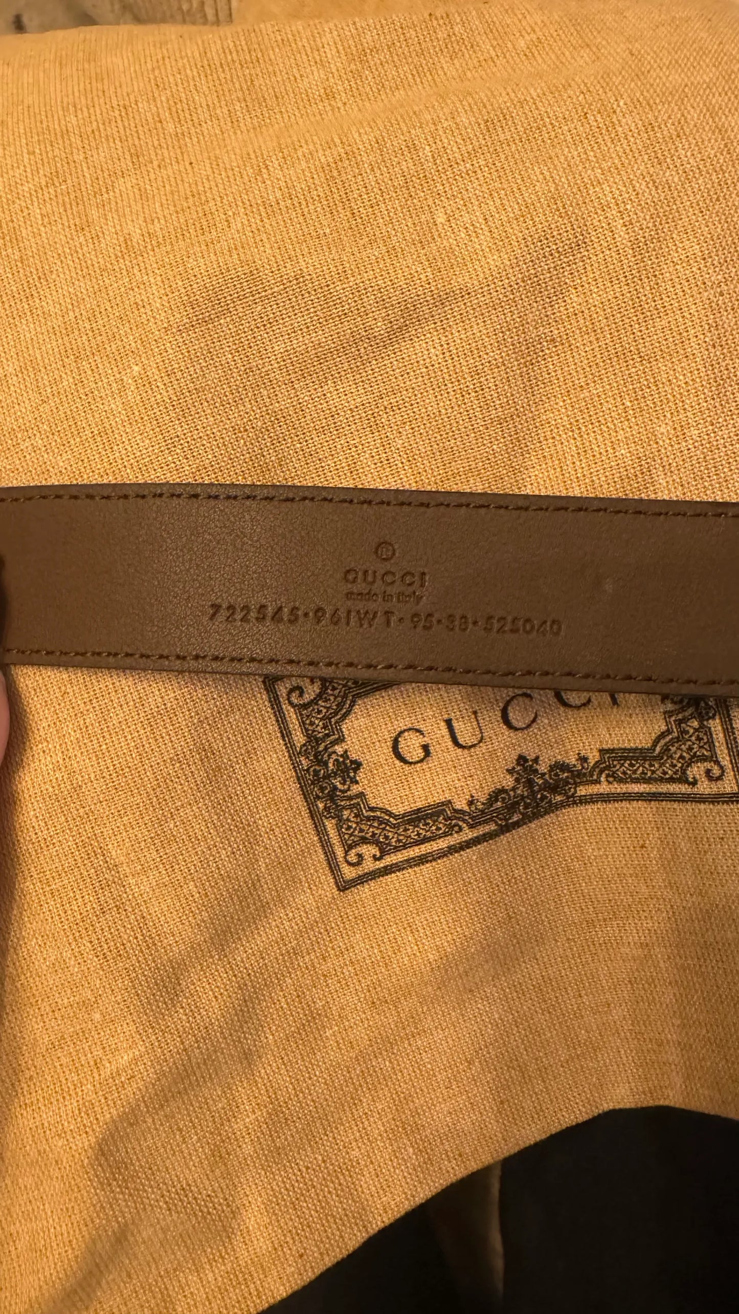 Gucci Supreme-skinnbälte NWT