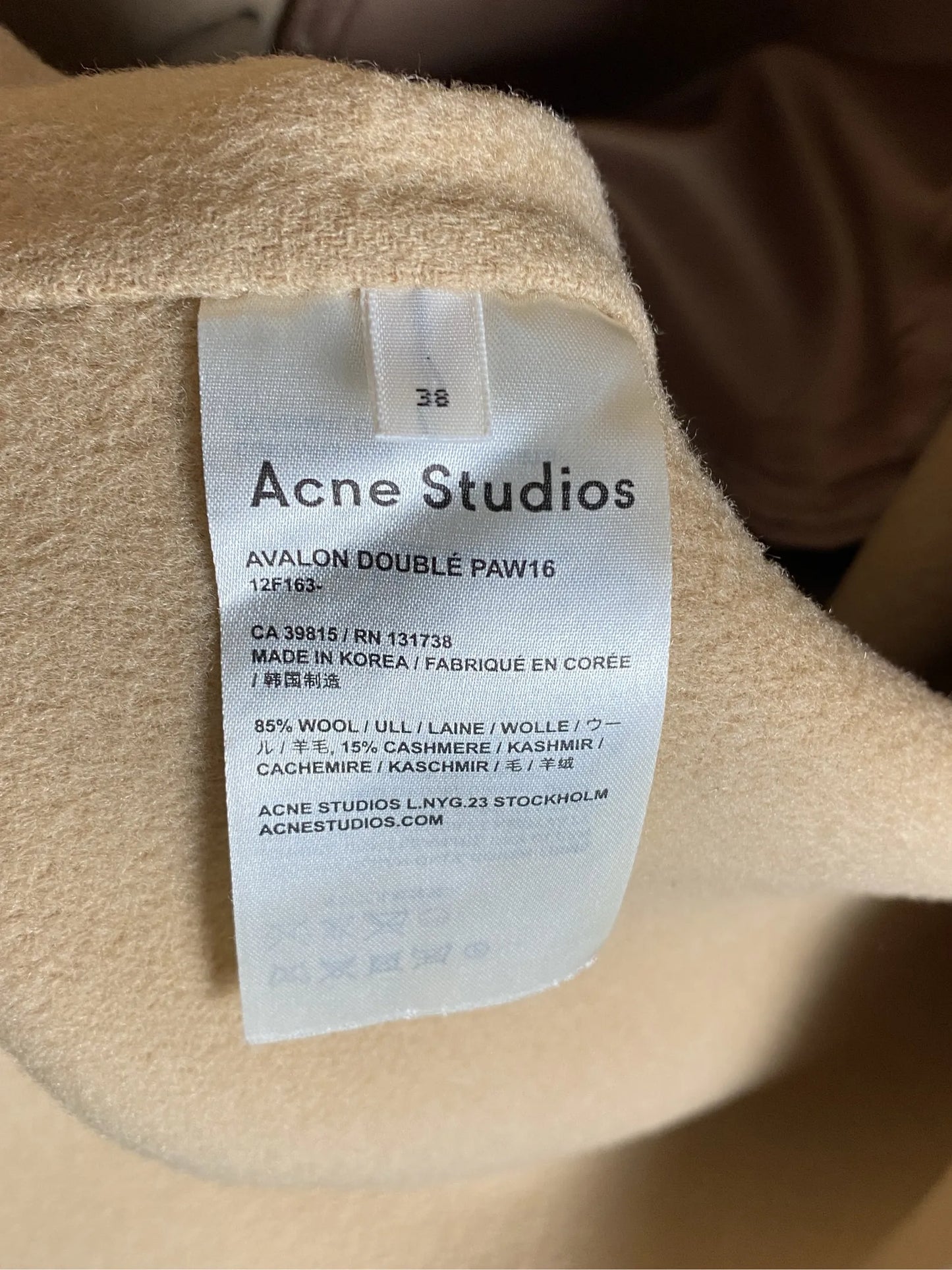 Acne Studios-ullkappa