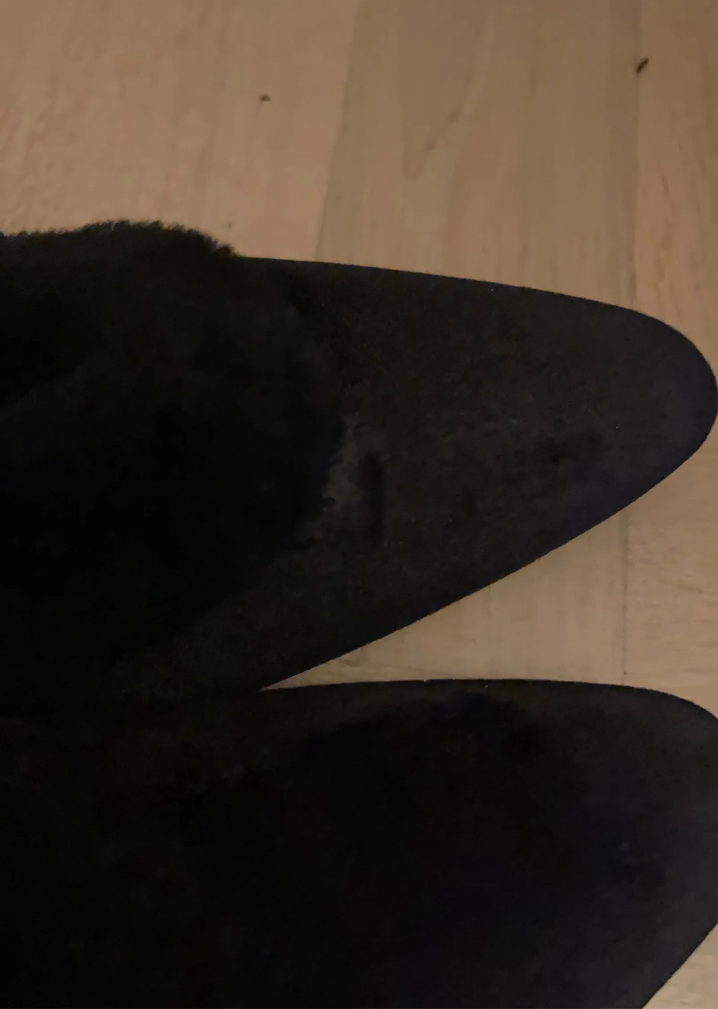 Toteme Shearling-trimmed Velvet Ballet Flats Ballet flats