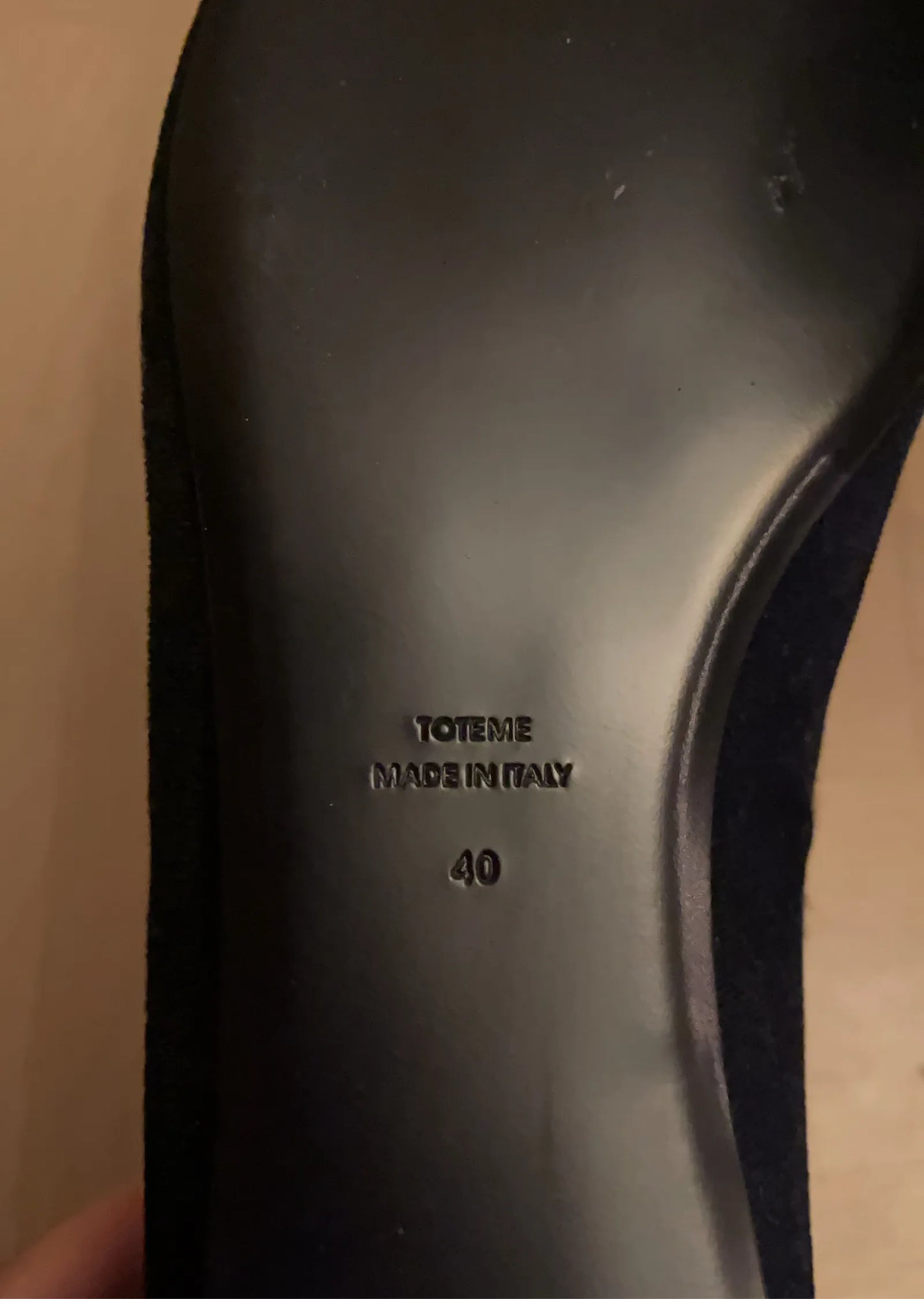 Toteme Shearling-trimmed Velvet Ballet Flats Ballet flats