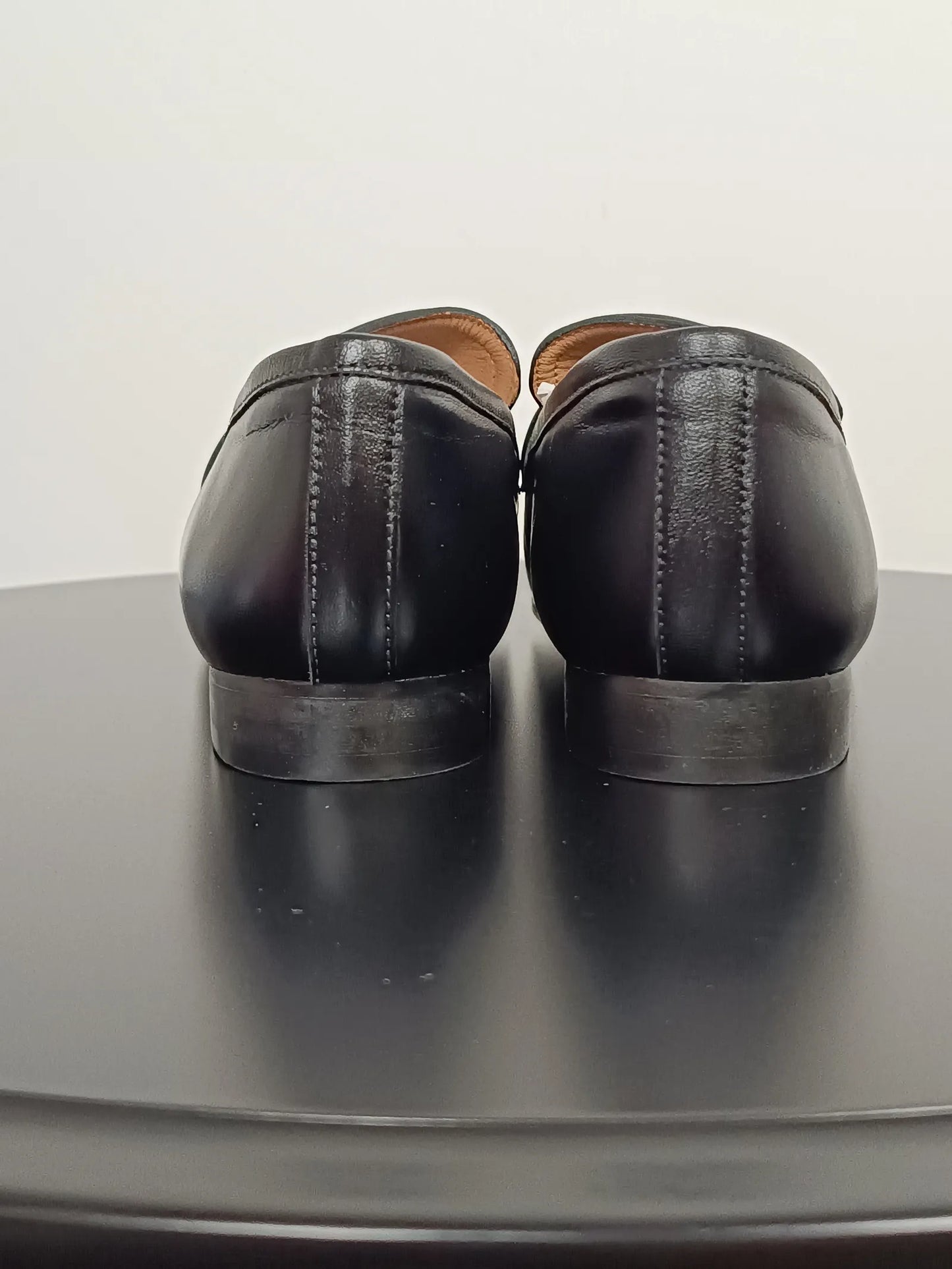 Flattered Vivienne Black Leather-skinnloafers NWOT