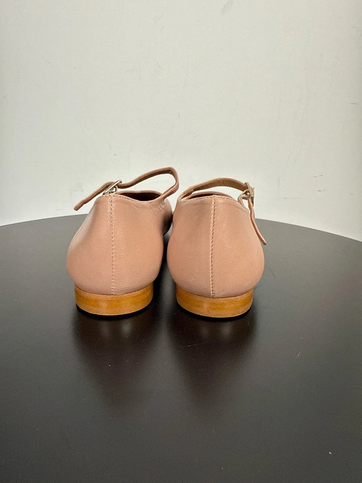 Flattered Camila Pink Leather-skinnballerinaskor NWOT