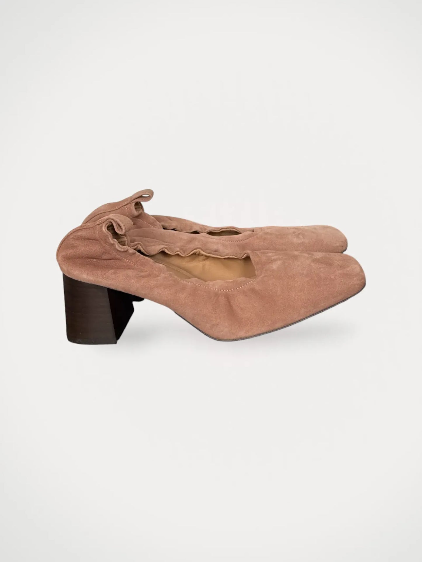 Flattered Ellie Pink Suede-klackar