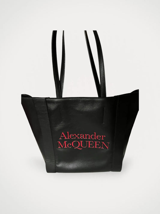 Alexander Mcqueen Medium Leather Tote-skinnaxelremsväska