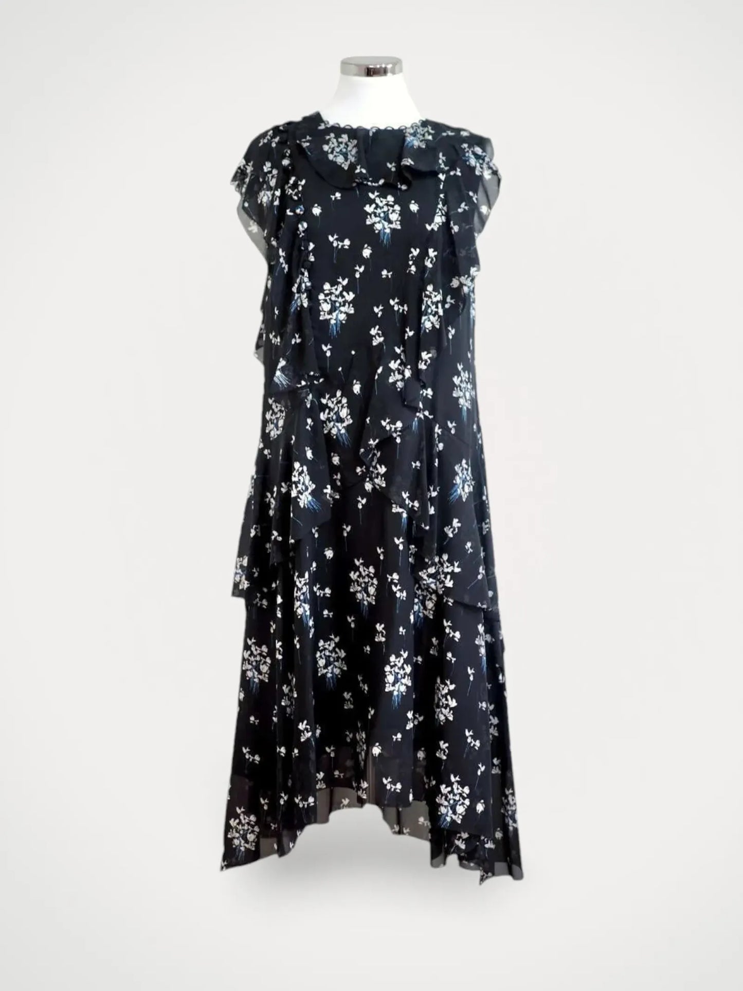 Erdem Cap Sleeve-sidenklänning NWOT