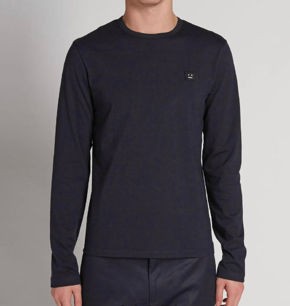 Acne Studios Long Sleeve Tage Face-långärmad t-shirt