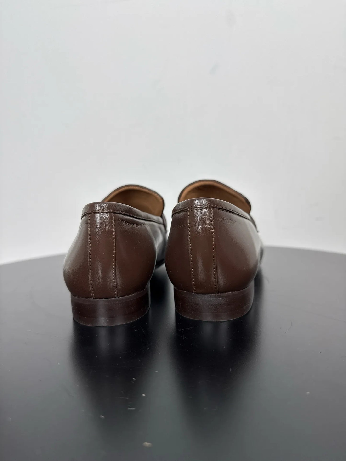 Flattered Vivienne Brown Leather-skinnloafers