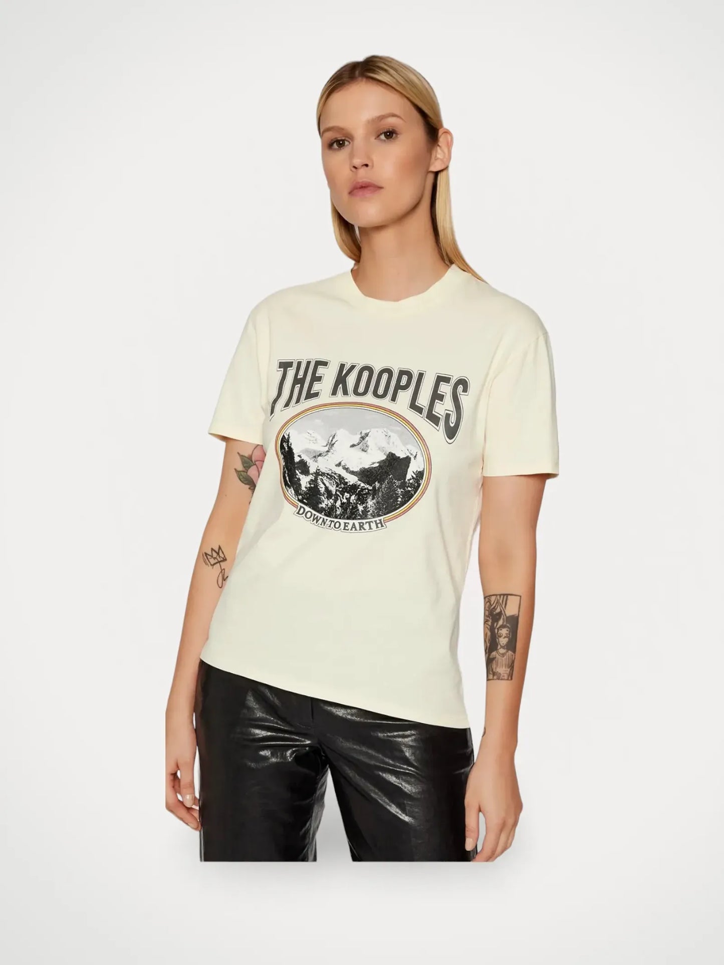 The Kooples Ecru Cotton Antique White-t-shirt NWT