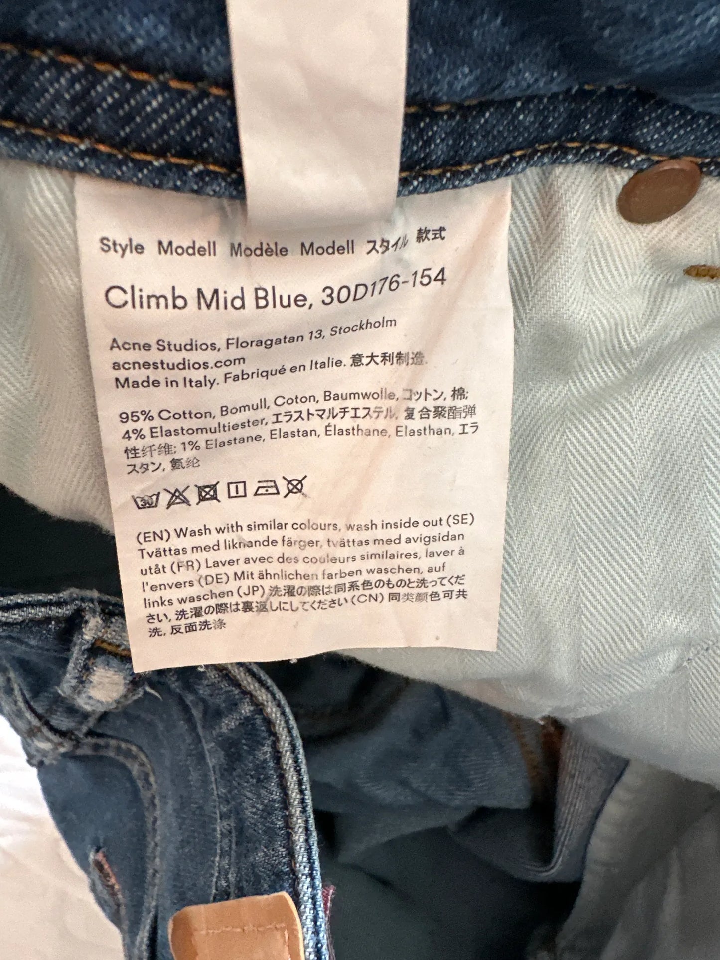 Acne Studios Climb Mid Blue-jeans