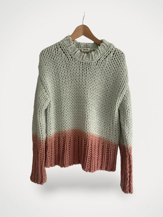 Acne Studios Two Tone Knitted-ulltröja NWOT