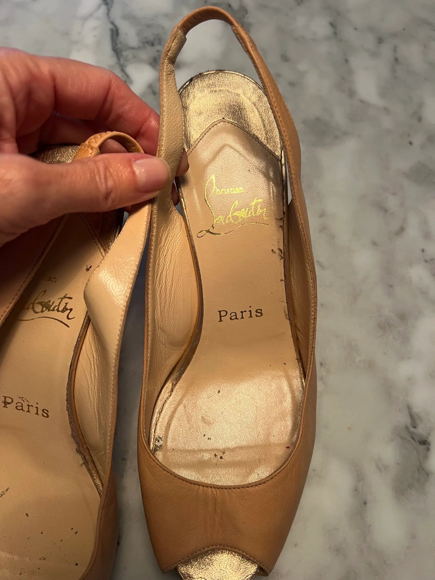 Christian Louboutin Christian Louboutin Slingback--skinnklackar