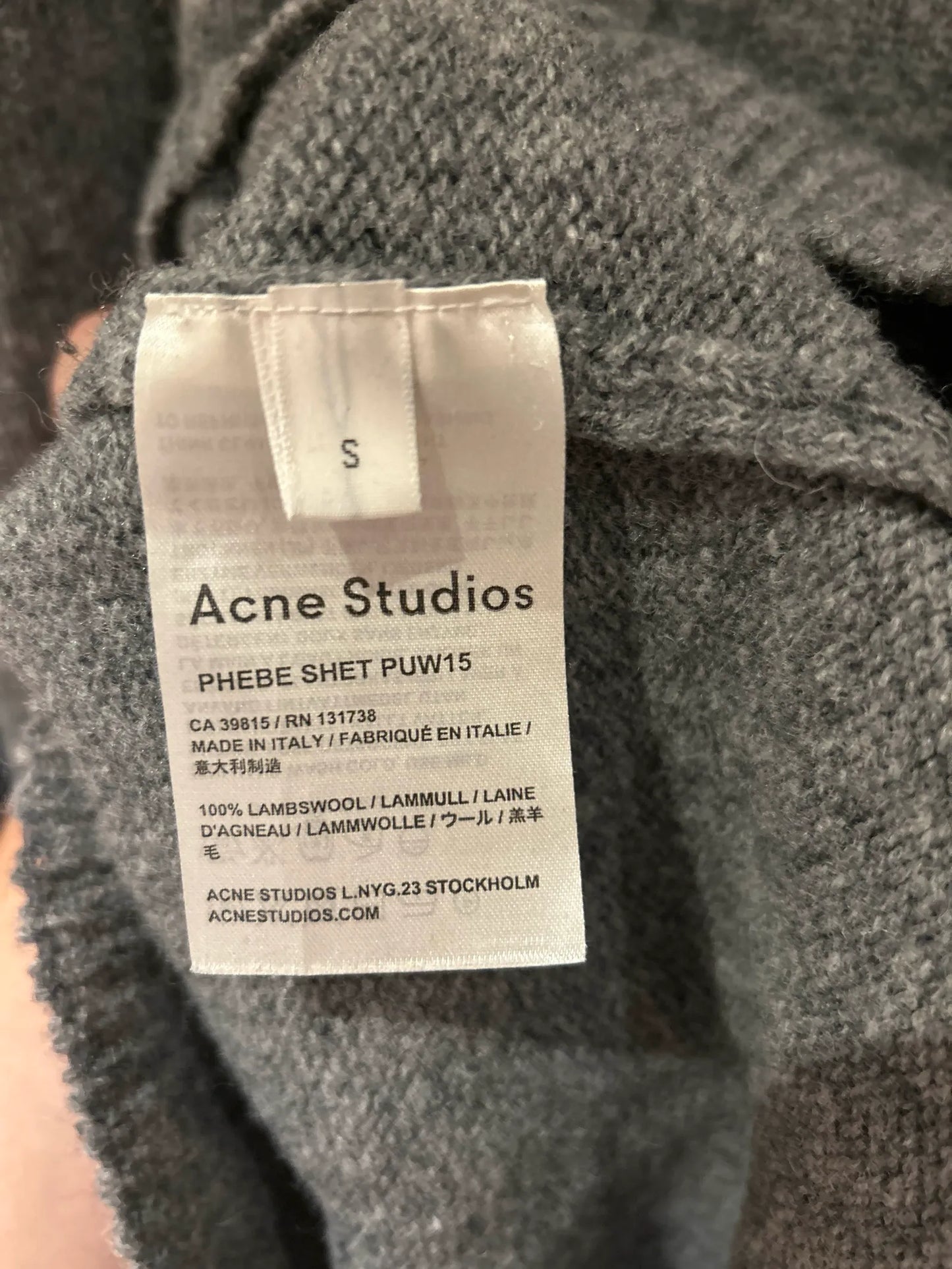 Acne Studios Phebe Shet Puw15 Sweater