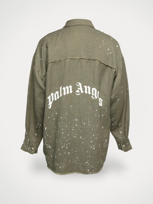 Palm Angels Organic Loose Military-linneskjorta