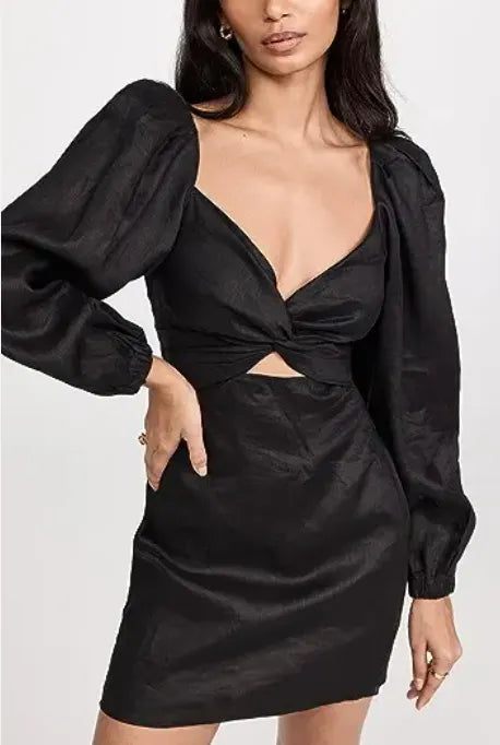 Johanna Ortiz Black Tropcal Mantra Midi-klänning