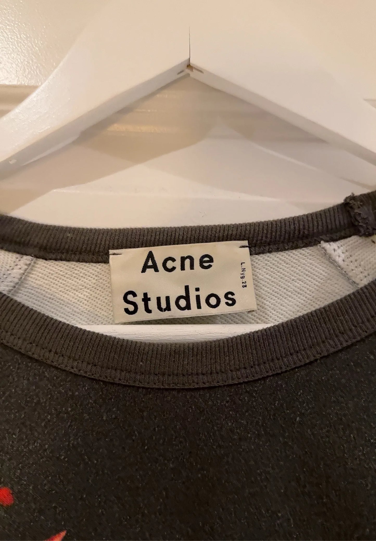 Acne Studios College Print Css14 Sweatshirt