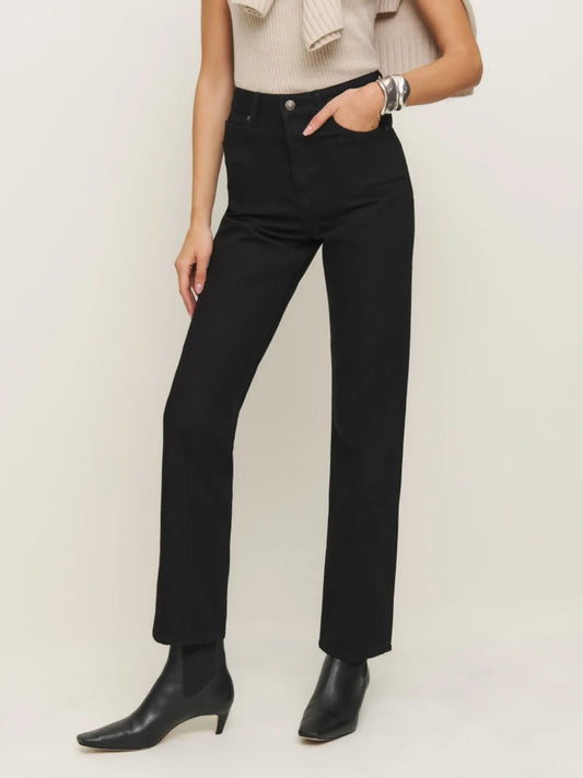 Reformation Cynthia High Rise Straight-jeans