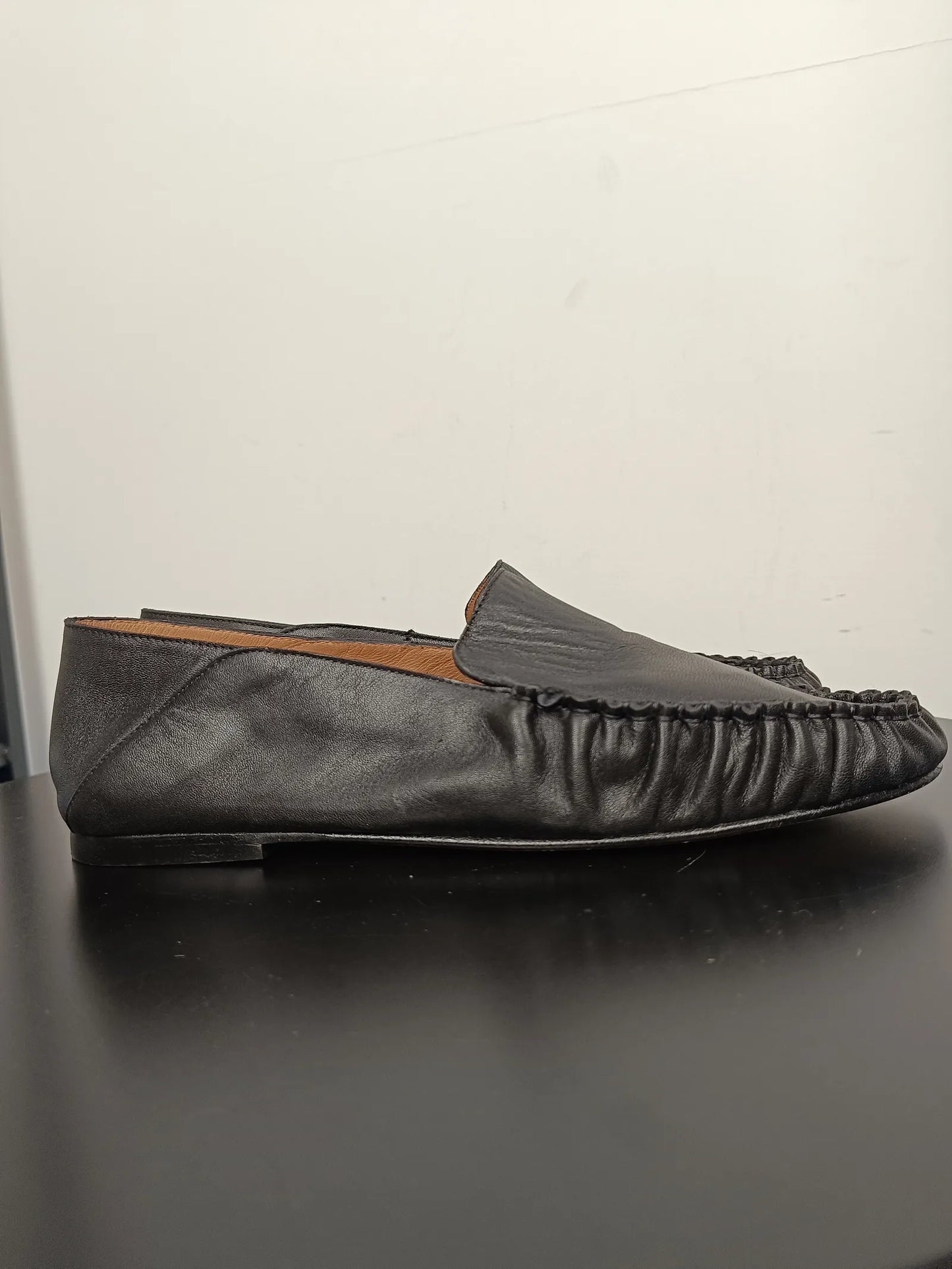 Flattered Bon Bon Leather Black-skinnloafers NWOT