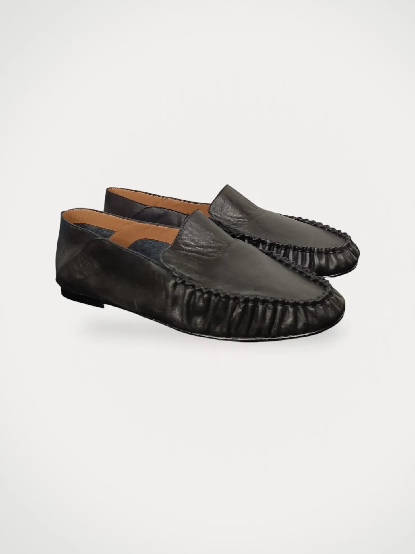 Flattered Bon Bon Leather Black-skinnloafers NWOT