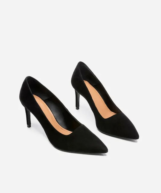 Flattered Clarkie Suede Black-klackar